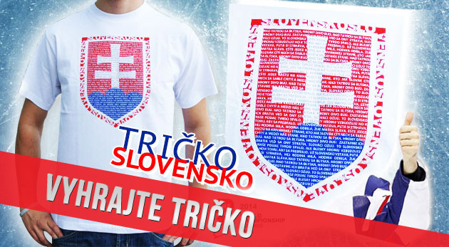 Súťaž o 3 tričká so slovenským znakom a textom hymny
