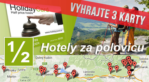 Súťaž o 3 karty HolidayCard s ktorými máte ubytovanie za polovicu
