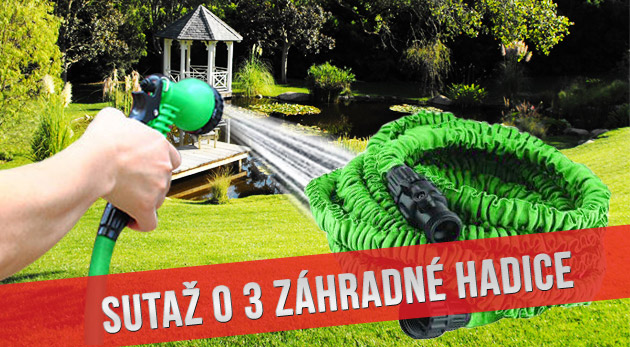 Súťaž o 3 elastické záhradné hadice s dĺžkou 15 m