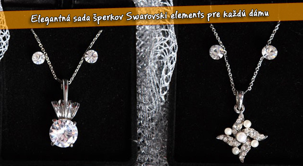 Darčekové balenie: sada šperkov Swarovski. Náušnice + prívesok s retiazkou. 