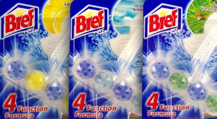 10 balení WC blokov BREF Power Aktiv vrátane pošto