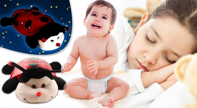 Okúzľujúca plyšová svietiaca a hrajúca lienka. Vyt