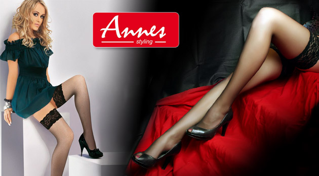 Hladké alebo dierkované dámske samodržiace pančuch