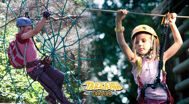 Vstup do lanového parku Tarzánia Skalica.