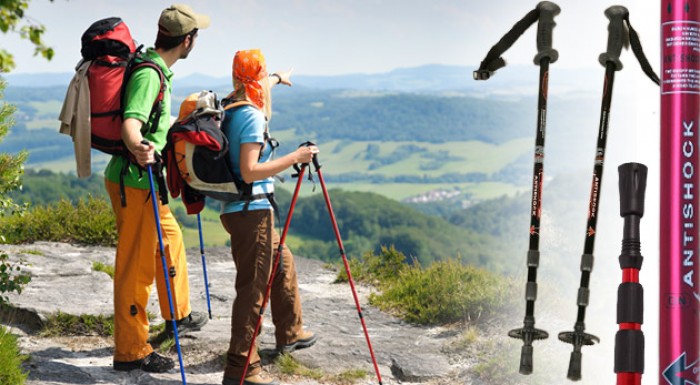 Teleskopické palice s antishock systémom a kompaso