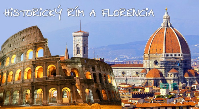 Poznávací letecký zájazd do Ríma alebo do Florenci