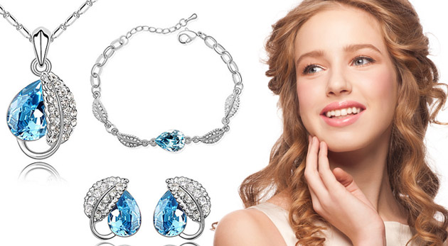 Elegantný set šperkov s kryštálmi Swarovski Elemen