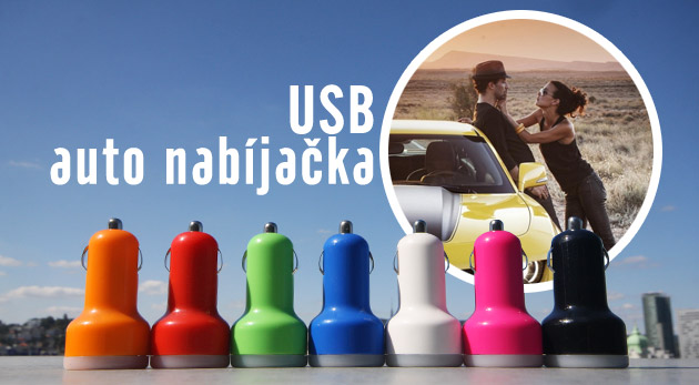 USB auto nabíjačka. Dobite baterku telefónu, iPhon