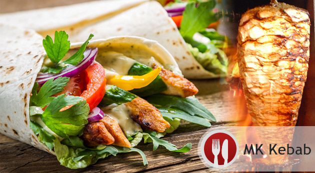 Rozvoniavajúci kebab v placke alebo v arabskom chl