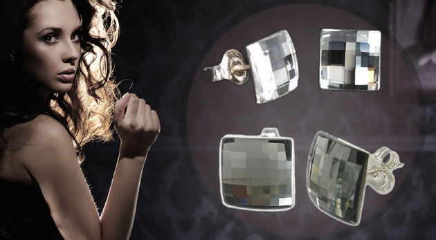 Exluzívne náušnice SWAROVSKI CHESS