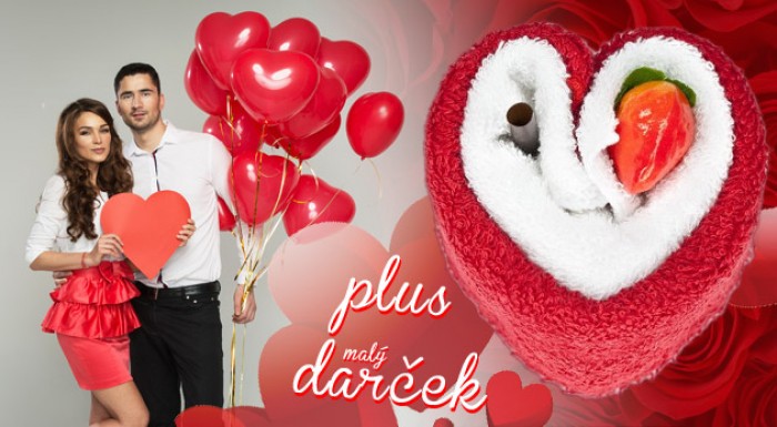 Originálne uteráčiky v tvare srdca + darček