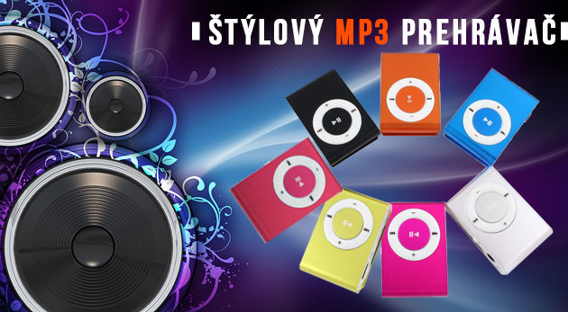 MP3 prehrávač v 7 rôznych farbách