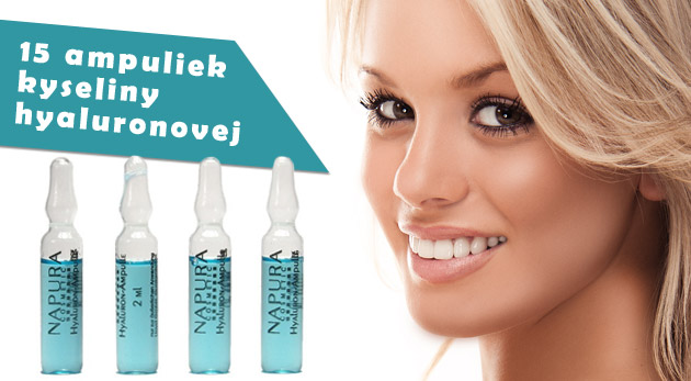 Balenie ampuliek (15x2ml) s kyselinou hyalurónovou