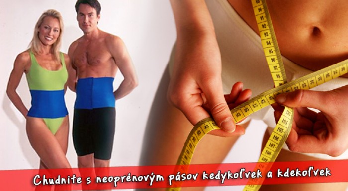 Praktická pomôcka pre štíhlejšiu líniu - neoprénový odtučňovací pás.