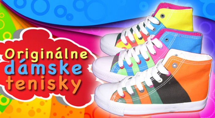 Farebná dámska športová obuv