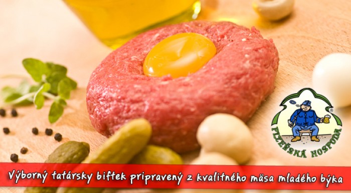 Tatarský biftek z kvalitného mäsa za super cenu.