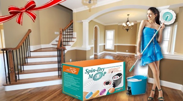 Rotačný mop Spin – Dry s 3 mopovými hlavicami