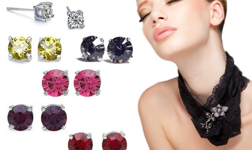 Nádherné jagavé náušnice so Swarovski krištáľom