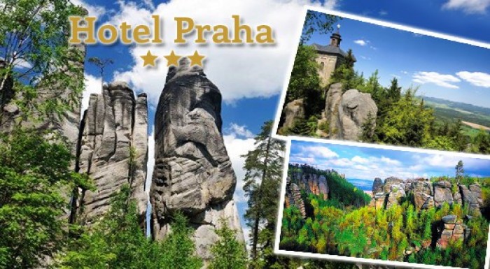 Hotel Praha*** v očarujúcej prírode v Broumove s p