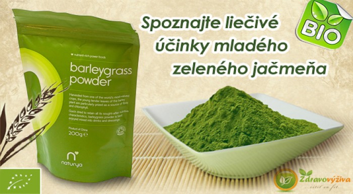 Mladý zelený jačmeň - 100% BIO organická superpotr