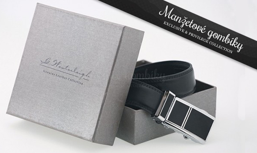 Luxusný pánsky kožený opasok v exkluzívnom darčeko