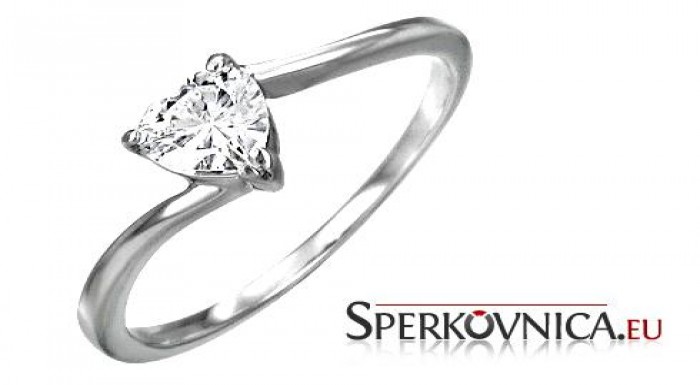 Oceľový dámsky zirkónový prsteň z chirurgickej oce