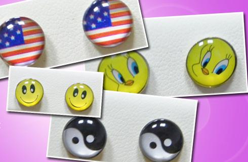 36 modelov - párov náušníc z chirurgickej antialer