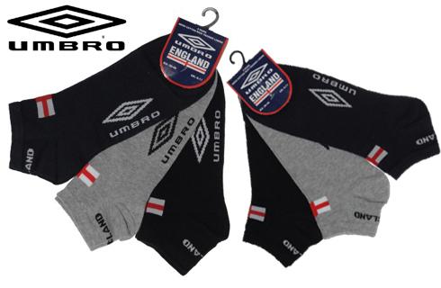 6 párov členkových ponožiek značky Umbro, len za 8