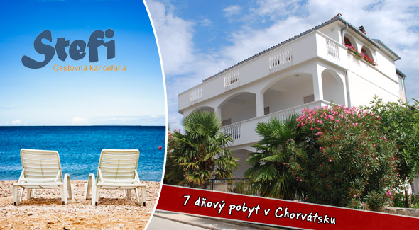7-dňový pobyt v Chorvátsku s polpenziou. Dovolenka v Strednej Dalmácii v meste Petrčane.