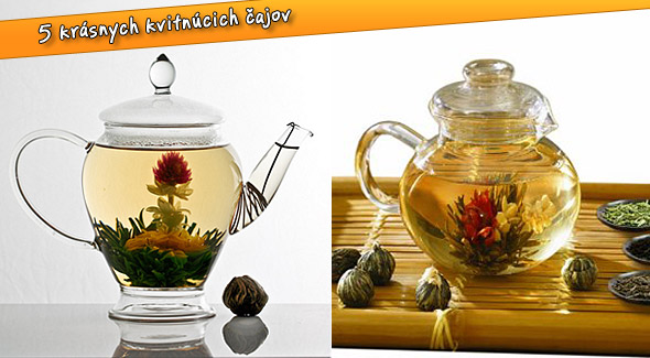 Balenie 5 kusov kvitnúcich čajov. Podarujte si krásu v čajníku.