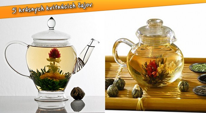 Balenie 5 kusov kvitnúcich čajov. Podarujte si krásu v čajníku.