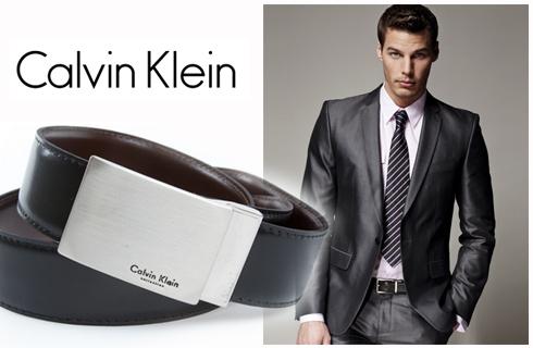Originálny kožený pánsky opasok Calvin Klein s nas
