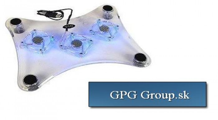 Chladiaca doska s podsvietením pre notebook len za