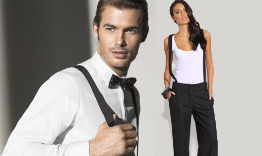 Módne traky v čiernej farbe pre dámy aj pánov					