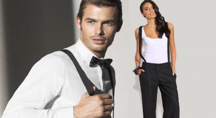 Módne traky v čiernej farbe pre dámy aj pánov					