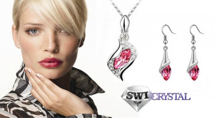 Súprava šperkov zdobená kryštálom Swarovski Elemen