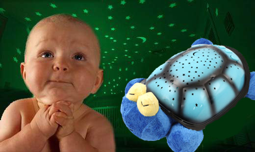 Svietiaca a hrajúca plyšová korytnačka