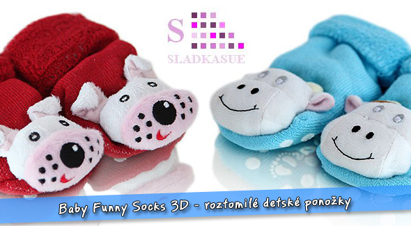 Veselé detské ponožky - Baby Funny Socks 3D.