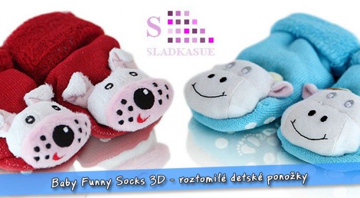 Veselé detské ponožky - Baby Funny Socks 3D.