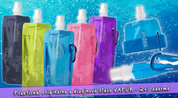 Skvelá skladacia fľaša VAPUR, praktický pomocník nielen na cesty. 