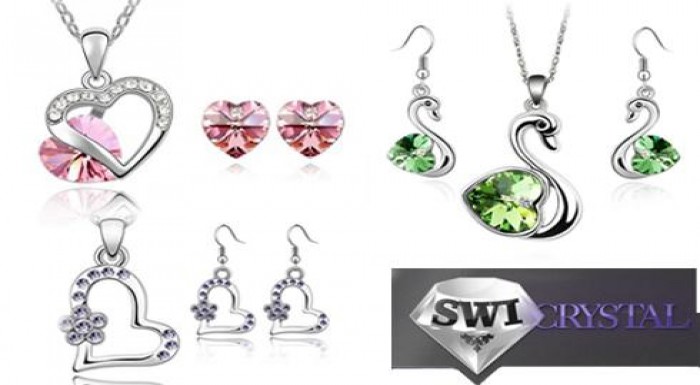 Súprava šperkov zdobená kryštálom CRYSTALLIZED™ - 