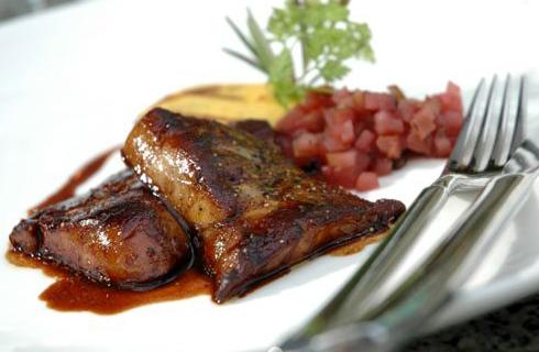 2x 50g kačacia pečeň s jablkami, 1x pečená kačka n