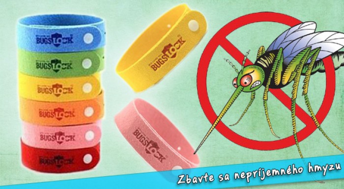 Farebný náramok, ktorý vás zbaví nepríjemného hmyzu.