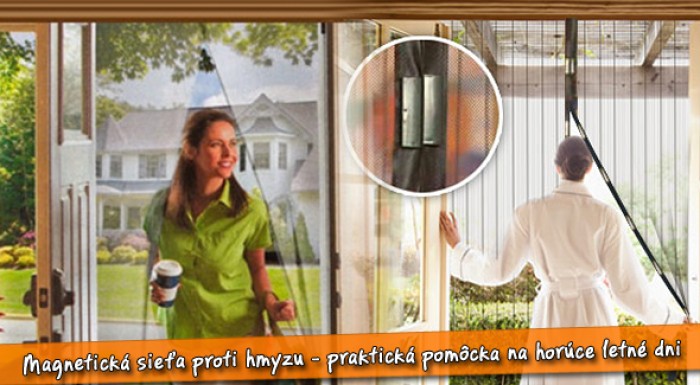 Magnetická sieťka na dvere proti hmyzu.