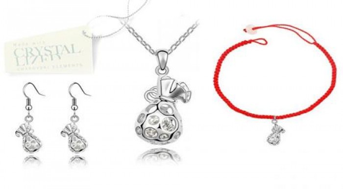 Súprava šperkov zdobená kryštálom CRYSTALLIZED™ - 