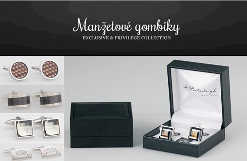 Luxusné manžetové gombíky s polodrahokamom PRIVILE