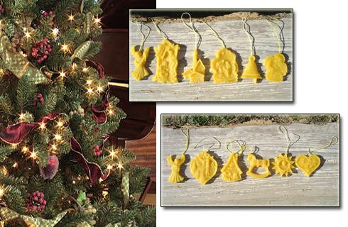 Ručne odlievaným vianočným ozdobám z včelieho vosk