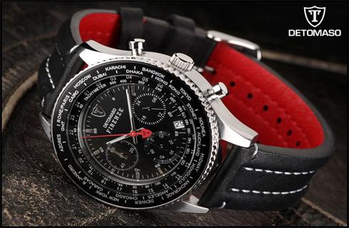 Pánske hodinky nemeckej značky DETOMASO s koženým 