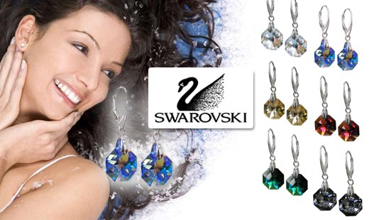 Náušnice Swarovski elements Octagon