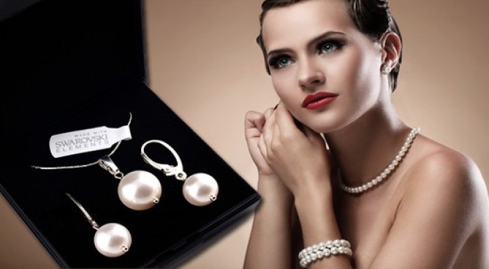 CRYSTALLIZED Swarovski Elements strieborná súprava